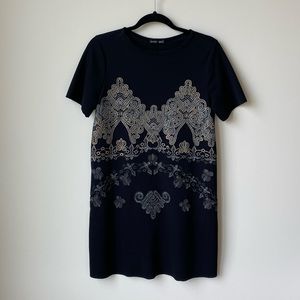 Metallic Appliqué Zara Dress
